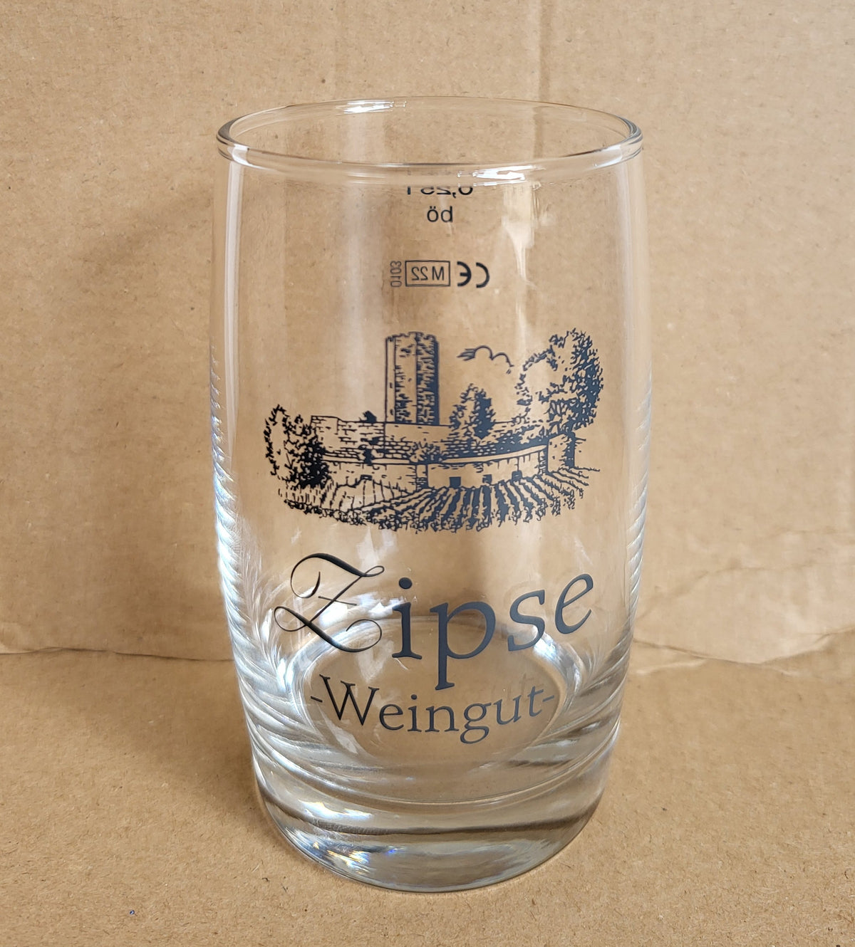 Spritzer glass 0.25 l oak with logo